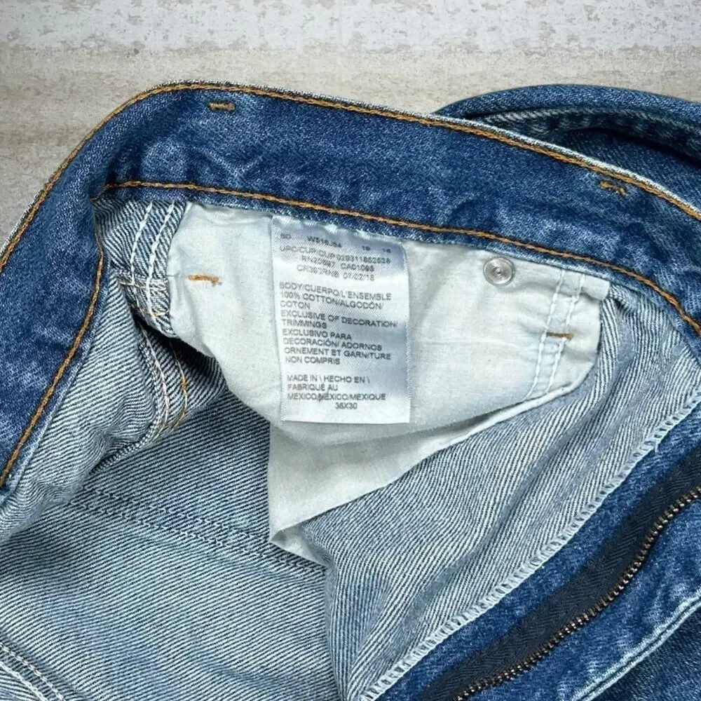 Vintage 90s Dickies Jeans 38x30 Relaxed Fit Dark Wash Denim
